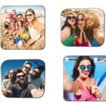 Square Fridge Photo Magnet (Set of 4)